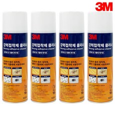 3M 강력 접착제 클리너 320ml 기름때 테이프 잔사 펜 얼룩 껌 잉크 제거 세정제 욕실 렌지후드 청소, 4개