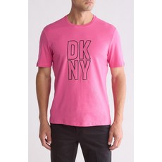 DKNY 가브리엘 그래픽 티셔츠 브라이트 핑크 - 말본반팔티