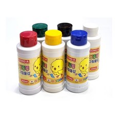 동아 노랑병아리 딩동댕 그림 물감 세트, 200ml, 6색B(빨파노초검흰)