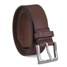 Timberland 남성용 클래식 가죽 진 벨트 1.4인치 브라운 32