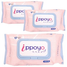 아이뽀요 물티슈 캡형 100매, 3개