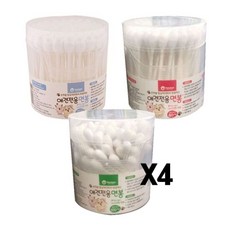 펫크린 애견전용 면봉 X4 순면 눈꼽 귀청소 위생용품, 색상:80P