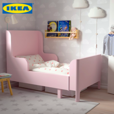 [IKEA]이케아 BUSUNGE 부숭에 길이조절 어린이침대 키즈침대 프레임, 화이트