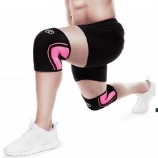 뉴페이스 리밴드 보호대 RX 무릎보호대 5mm-블랙 핑크 (1개), 단품
