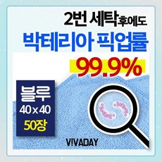 UOC966395블루 50장 40X40 다용도걸레 밀렌텍스 CQM-41