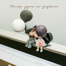 트랜디피규어방향제  트렌디 피규어 방향제 블랙체리향 커플 자동차 방향제 인테리어소품 본품(피규어+방향제) 