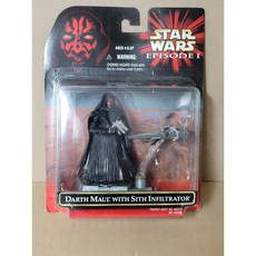 다스 몰 스타워즈 피규어 3.75인치 빈티지 STAR WARS DARTH MAUL WITH SITH INFILTATOR 해즈브로