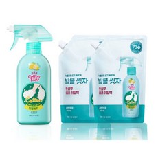 온더바디 코튼풋 발을씻자 풋샴푸 레몬 510ml+레몬향 리필 500ml 2개