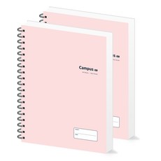 페이퍼릿 캠퍼스 하드커버 노트 100g, 100매, 2개, 핑크