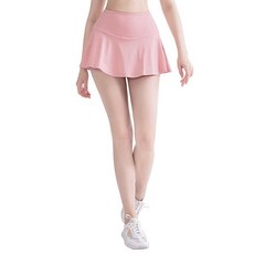 여성용 여름 테니스 스커트 플리츠 미니 솔리드 운동 체육관 골프 활동적인 러닝 요가 반바지 스포츠웨어, 16.4 XL, 1개