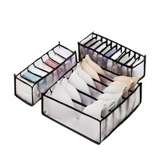 여성 속옷 정리함 칸칸 칸막이 양말 수납함 보관함 6칸 7칸 11칸, 그레이, 1개