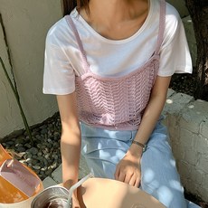 크롭니트뷔스티에
