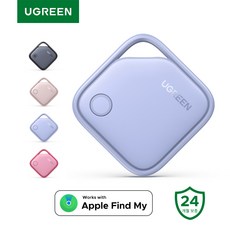 UGREEN 유그린 FineTrack 애플인증 Find My 스마트태그 초소형 트래커 분실방지 위치추적기 iOS 전용 아이폰 나의 찾기 반려동물 차량추적 스트랩 포함, Sky Blue, 1개