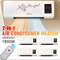 소형냉풍기 스마트 항온 미니 에어컨 투인원 선풍기 리모컨 냉온 1800W, 2) EU