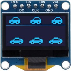 waveshare 0.96inch OLED 디스플레이 모듈 128x64 해상도 SPI I2, Blue Display Color, 1개
