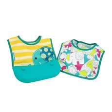  마커스앤마커스 방수턱받이 파우치 세트, 그린코끼리 올리, 1세트 