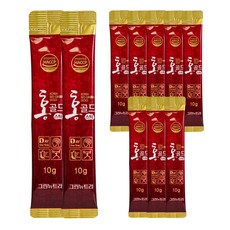 홍골드 6년근 고려홍삼정 진액 홍삼스틱 10g x 10포 벌크포장, 10개