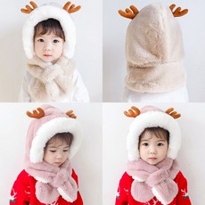 루돌프 아기 유아 니트 군밤 크리스마스모자 방한모자 베레모
