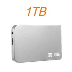 외장하드4TB 2TB 5TB 휴대용 SSD 드라이브 USB 31 C타입 솔리드 스테이트 디스크 고속 저장 장치 노트북 데스크탑 맥용 1TB, 없음, 17) Silver 1TB