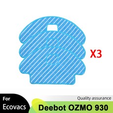 Ecovacs Deebot OZMO 930 로봇 진공 액세서리 롤러 메인 사이드 브러시 헤파 필터 천 예비 부품 호환, 4 분홍색
