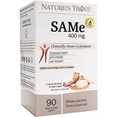 Nature's Trove SAM-e 400mg 아데노실-L-메티오닌 90정, 1세트