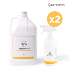 메디크로스 페트럽 살균소독제 4L 대용량 +500ml 스프레이 추가 증정, 2개, 4.5L