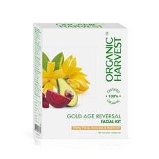 ORGANIC HARVEST 골드 - Age Reversal 페이셜 키트 (클렌징 밀크 페이스 스크럽 마사지 크림 매스 자외선 차단제) 50g 164681, 1개