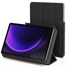 신지모루 마그네틱 폴리오 펜슬 커버 태블릿PC 케이스, 블랙