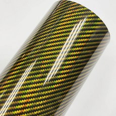 광택 홀로그램 블랙 탄소 섬유 비닐 랩 필름 공기 방출 자동차, B.50CM X 152CM, 1개
