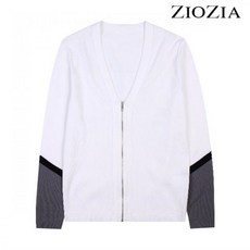 ZIOZIA 컬러배색 V집업 가디건 I AAX1EC1102