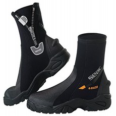 SEAC 6mm Super-Stretch Zippered Hard Sole Dive Boots Booties X-Small (4.5/5.5) SEAC 6mm 슈퍼 스트레치 지퍼, 1