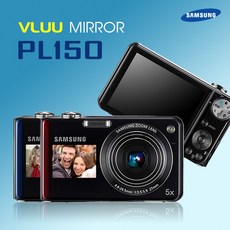 삼성 정품 PL150 듀얼LCD 광학5배줌 디지털카메라 k, 16GB 메모리+케이스+리더기