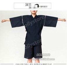 일본 진베이 줄무늬 남성 여름 유카타 파자마 기모노 잠옷