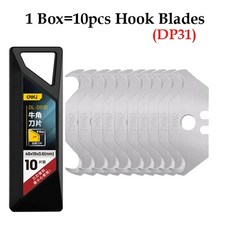 무거운 짐 작업 접이식 유틸리티 나이프 금속 강철 상자 커터 퀵, 1개, 15.10pcs Hook Blades