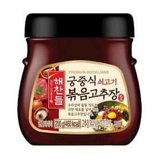 CJ제일제당 풍미업 해찬들 궁중식 쇠고기 볶음고추장 200g 캠핑필수템 간편요리 분식 쏘울푸드 발효식품 자취템 간편식, 26개