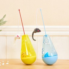 디지펫 고양이 물방울 오뚝이 장난감, 블루, 1개