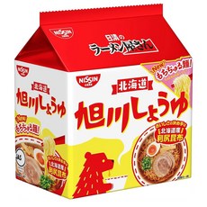 일본 NISSIN 라멘야상 북해도 아사히카와 쇼유라멘 5식팩 x 6봉지, 30개입