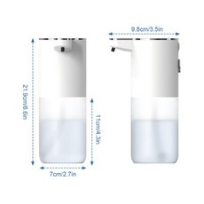 주방용 자동 액체 비누 디펜서 USB 충전식 무터치 핸드 대용량 세제 욕실 디펜서 550 ml 400ml, [02] A Charging Type 1pcs, 2) B Charging Type 1pcs