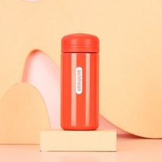 편리한 미니 스테인리스 스틸 보온병 컵 울트라 컴팩트 휴대용 누수 방지 물컵 패션 용기 주전자 150ml, 02 Red