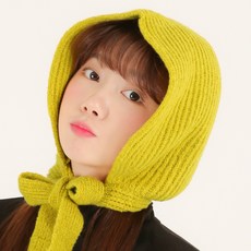 라핑 후드 니트 넥워머 겨울 바라클라바 방한 목토시, 머스타드