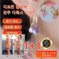 2+2 림프절 귀걸이 제외 진주 디톡스 귀걸이 지르콘 클로버 진주 디톡스 귀걸이 붓기 개선/림프종 제거/다이어트/림프 디톡스(장기간 착용시 효과적)