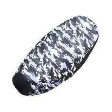 WHAMVOX Pu Leather XL 오토바이 시트 패드 편안한 카모플라주 그레이 스쿠터 안장 커버 시트 쿠션 프로텍터 사이클링 및 오토바이 사용, 1개