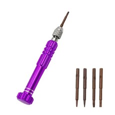 정밀 드라이버 있는 키트 수리용 스크루 in 휴대폰 5 개방형 1 도구 손잡이가, Purple