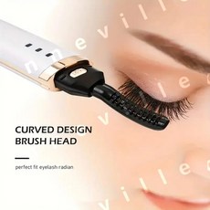 속눈썹 고데기 USB 충전 전기 가열 자연 컬러 빠른 컬링, 블랙, Eyelash curler