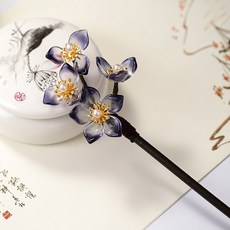 여성 전통고대 올림머리장식 헤어핀 꽃장식 비녀 핀