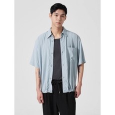 에잇세컨즈 레이온 블렌드 오버핏 반소매 셔츠 스카이 블루 424765DY1Q