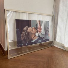 데코밍샵투명액자58CmX38Cm_바버샵_프레임액자_pg381, 1.이발, 실버그레이, 1개