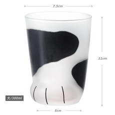 고양이발컵 마니또선물 일본 이시즈카 유리 Coconeco 귀여운 크리 에이 티브 고양이, 큰 소 300ml 재고 있음