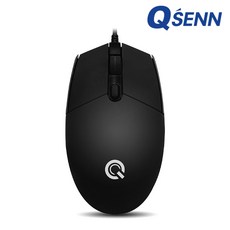 큐센 USB 유선마우스, GP-M500, 블랙