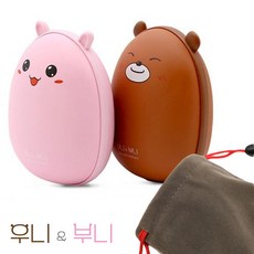 우니부니 양면발열 보조배터리 손난로 USB/손난로/보조밧데리/보조배터리/주머니, 1